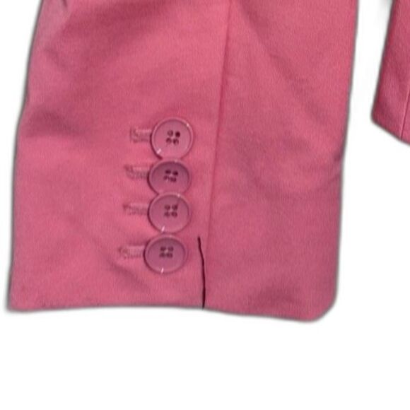 Derek Lam 10 Crosby Allie Single Breasted Hot Pink Blazer Cotton Blend 4 Barbie - Picture 8 of 15